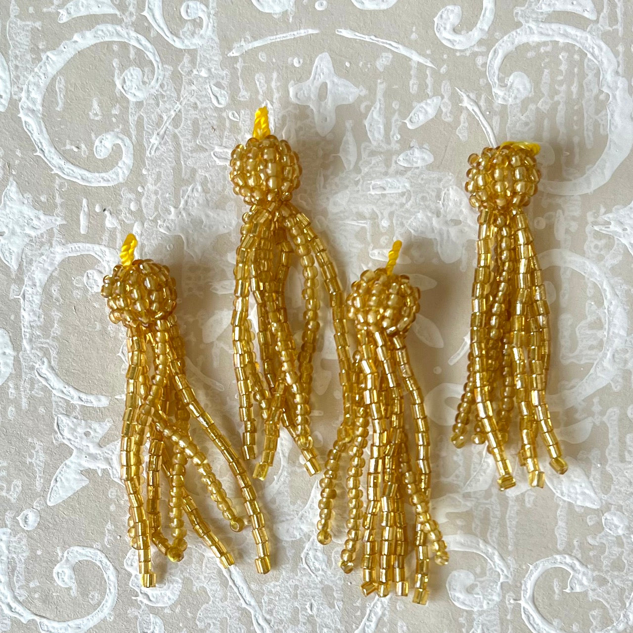 Beaded Glass Tassel - 1-3/4"