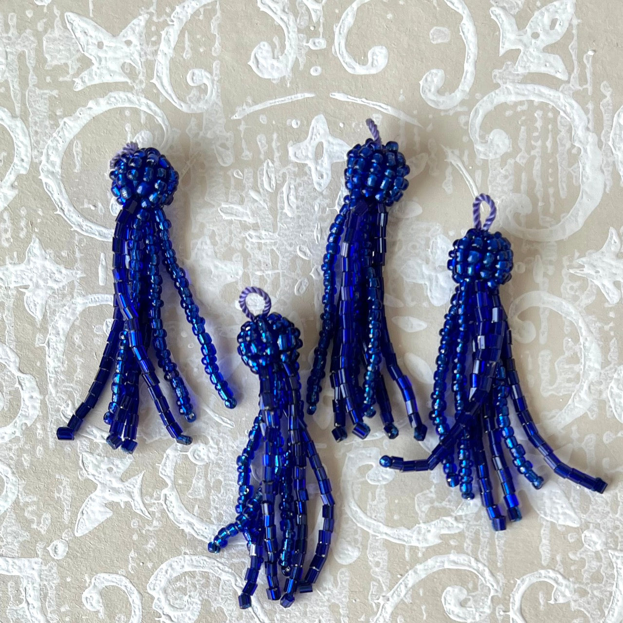 Beaded Glass Tassel - 1-3/4"