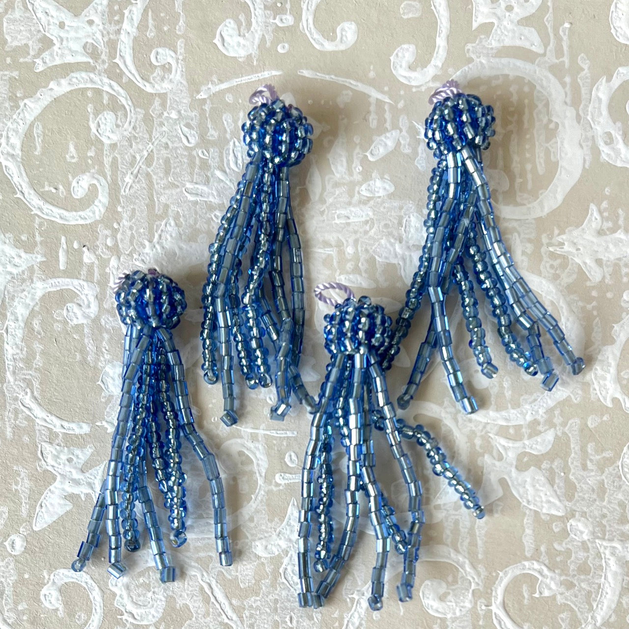 Beaded Glass Tassel - 1-3/4"