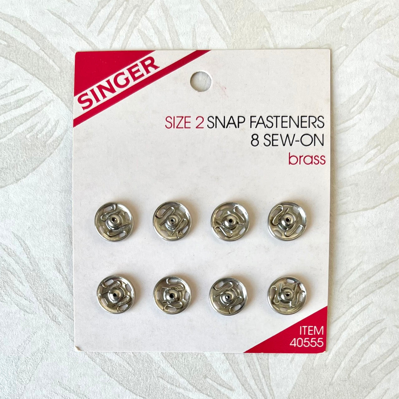 Brass Sew On Snap Fasteners - Singer - Multiple Sizes