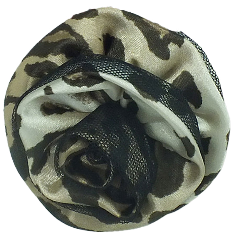 Flower Brooch 3" (Cheetah Print)