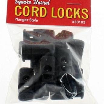 Square Barrel Black Cord Lock Stop