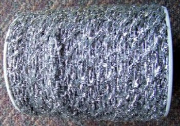 Silver Sparkle Elastic Cord, 250 Yds (1 Roll)