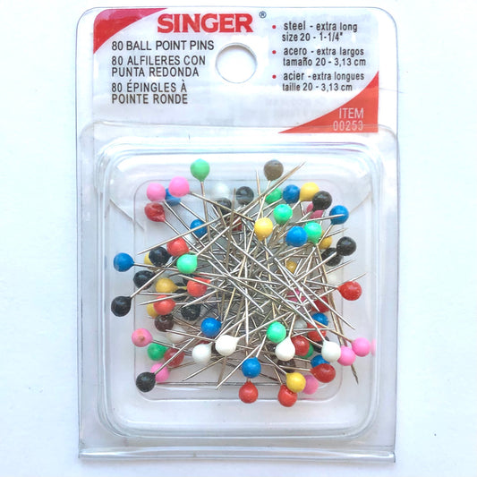 Singer Ball Point Plastic Head Pins, 80pk (Case of 48)*