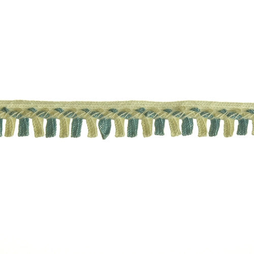 Flat Loop Fringe Fabric Trim_2| Color| Baby Blue & White