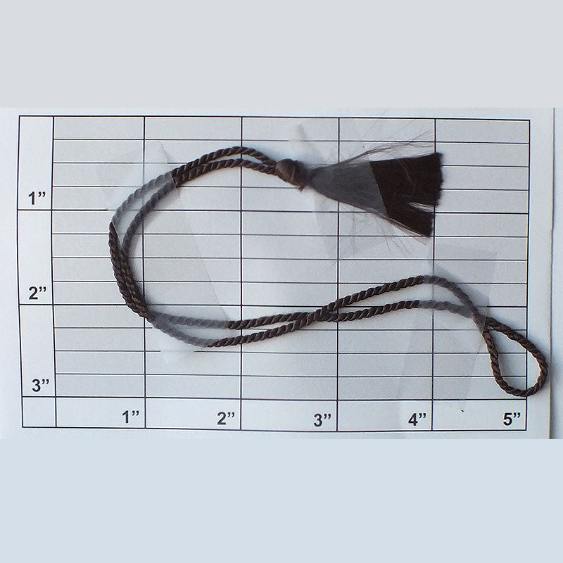 Fixed Knot Eyelash Tassel 8" (50 Tassels) Brown