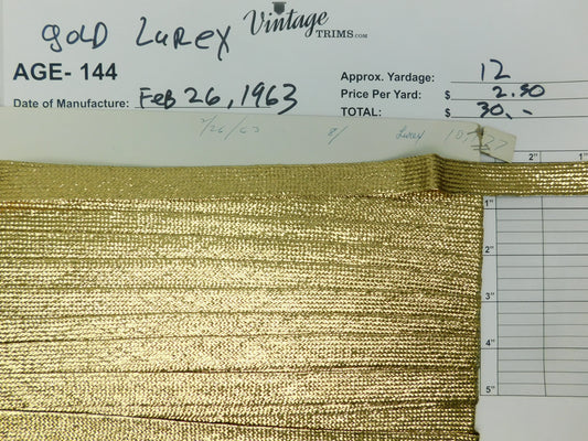 Card of 3/4" Gold Lurex (approx. 12 yards)
