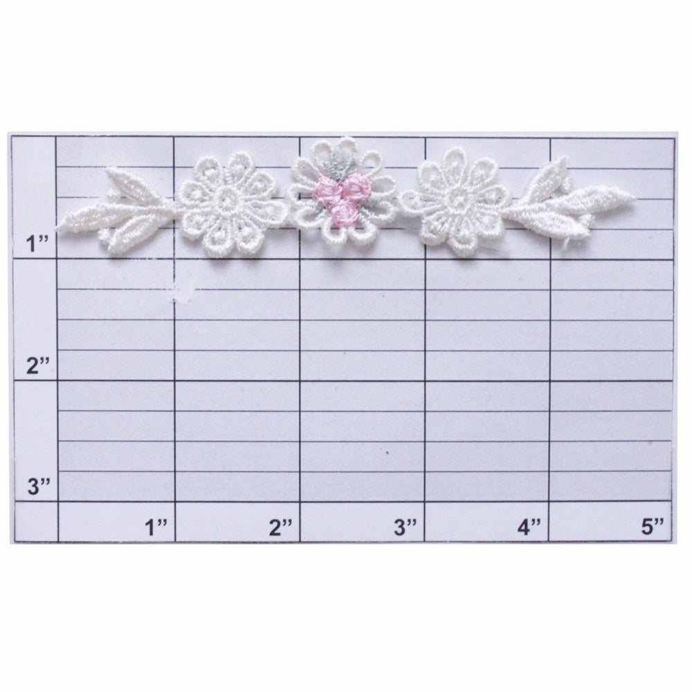 Embroidered flower applique