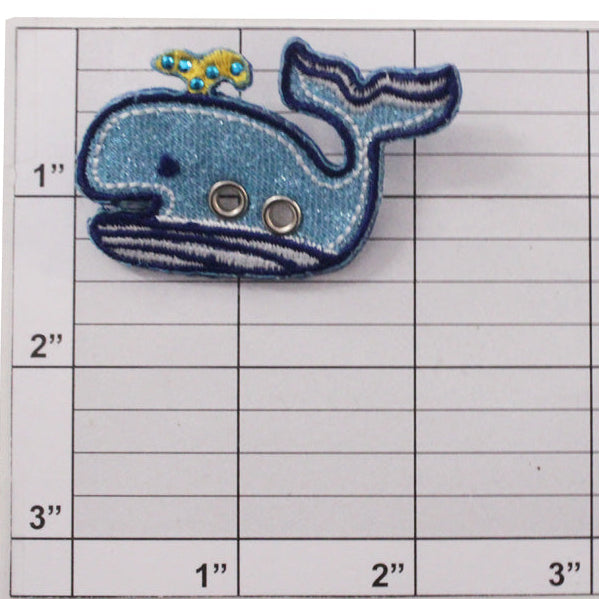 Whale Pin Back Brooch