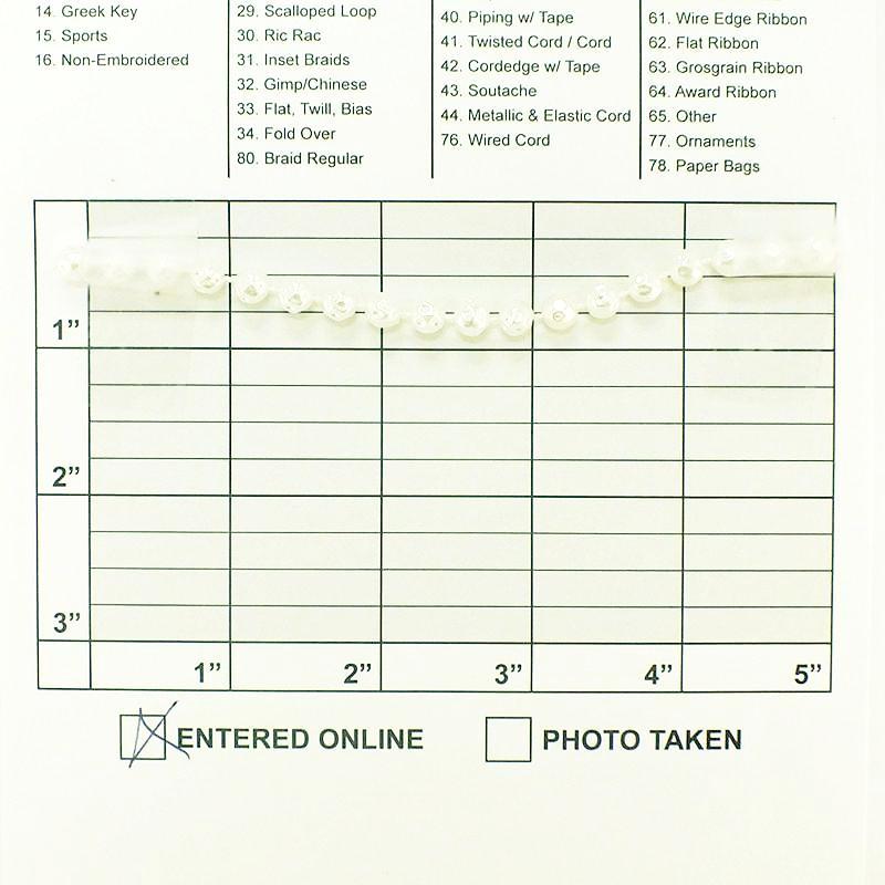 6mm Crimped Faux Molded Pearls (30 yards) * Iridescent White * #10495