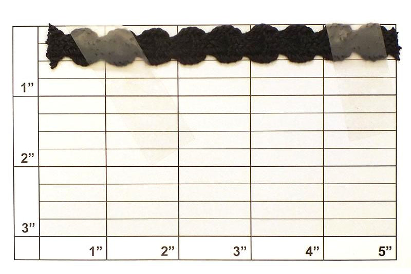 Chunky Scallop Braid 9/16" - Black