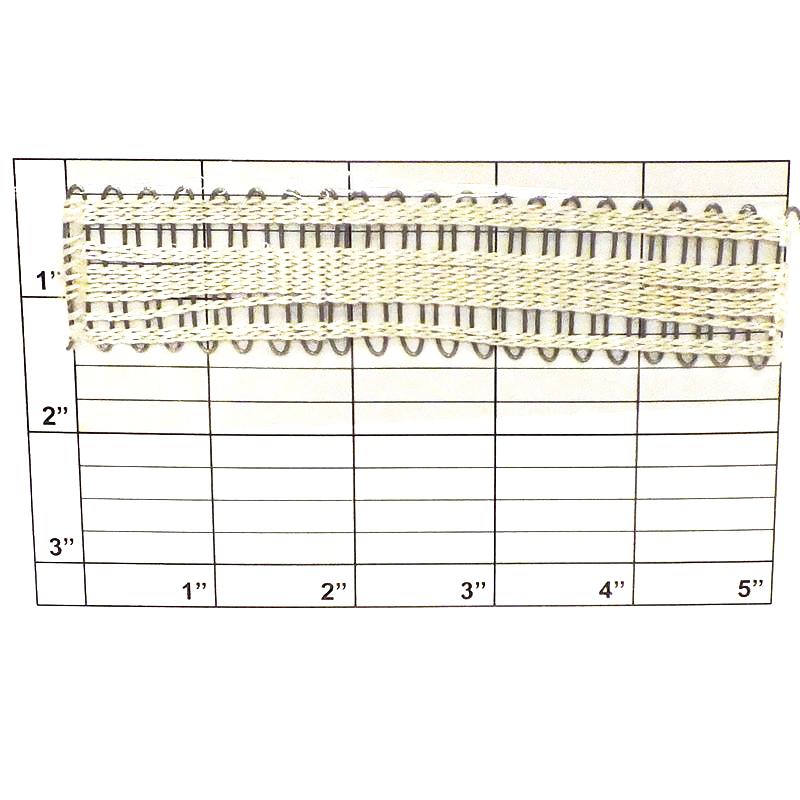 Heavy Metal Wire Braid 1-1/4" (Per Yard) Metal/White