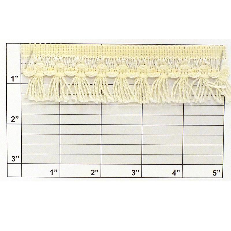 Tassel Eyelash Fringe 1-7/16" (Per Yard) Oyster/Sand