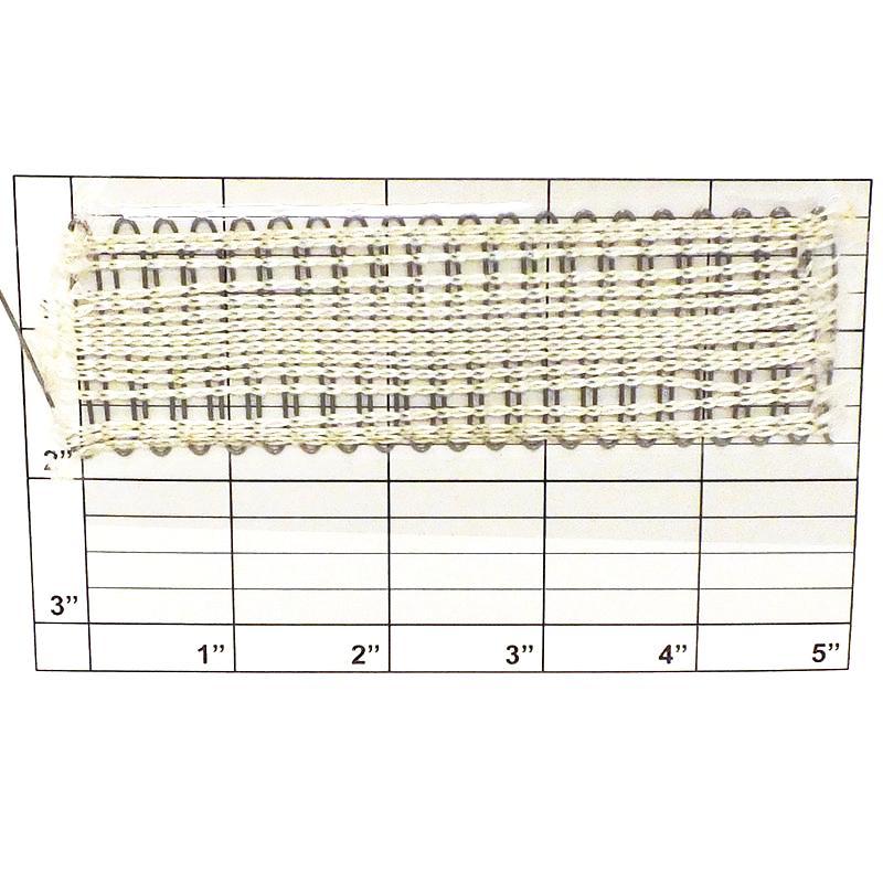 Heavy Metal Wire Braid 1-5/8" (Per Yard) Metal/White