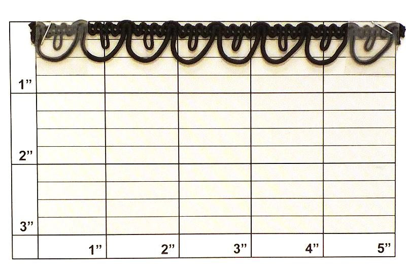 Scalloped Loop in Loop Braid 5/8" (Per Yard) Black