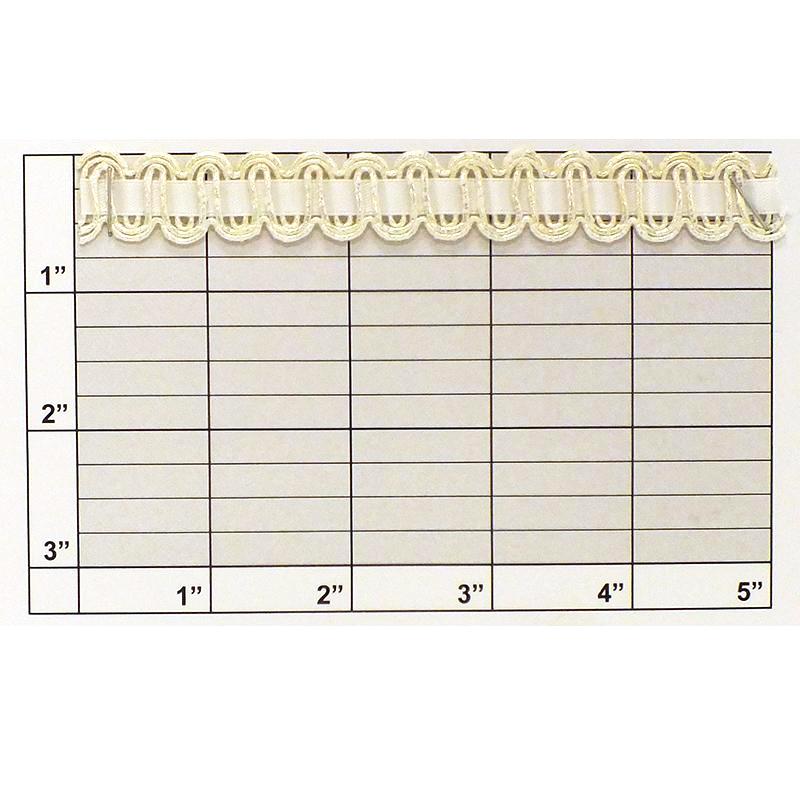 Gimp Inset Braid 5/8" (Per Yard) White/Iridescent