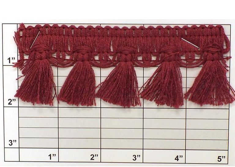 Tassel Eyelash Fringe 2" (Per Yard) 4 Colors