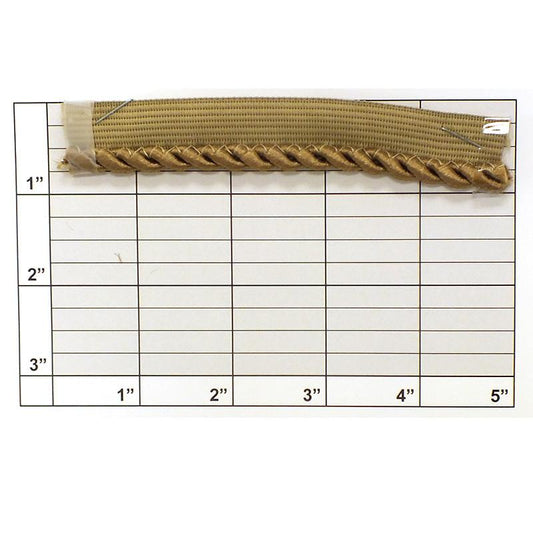 Shiny Braid Cordedge w/Lip 5/16" (Per Yard) 2 Colors