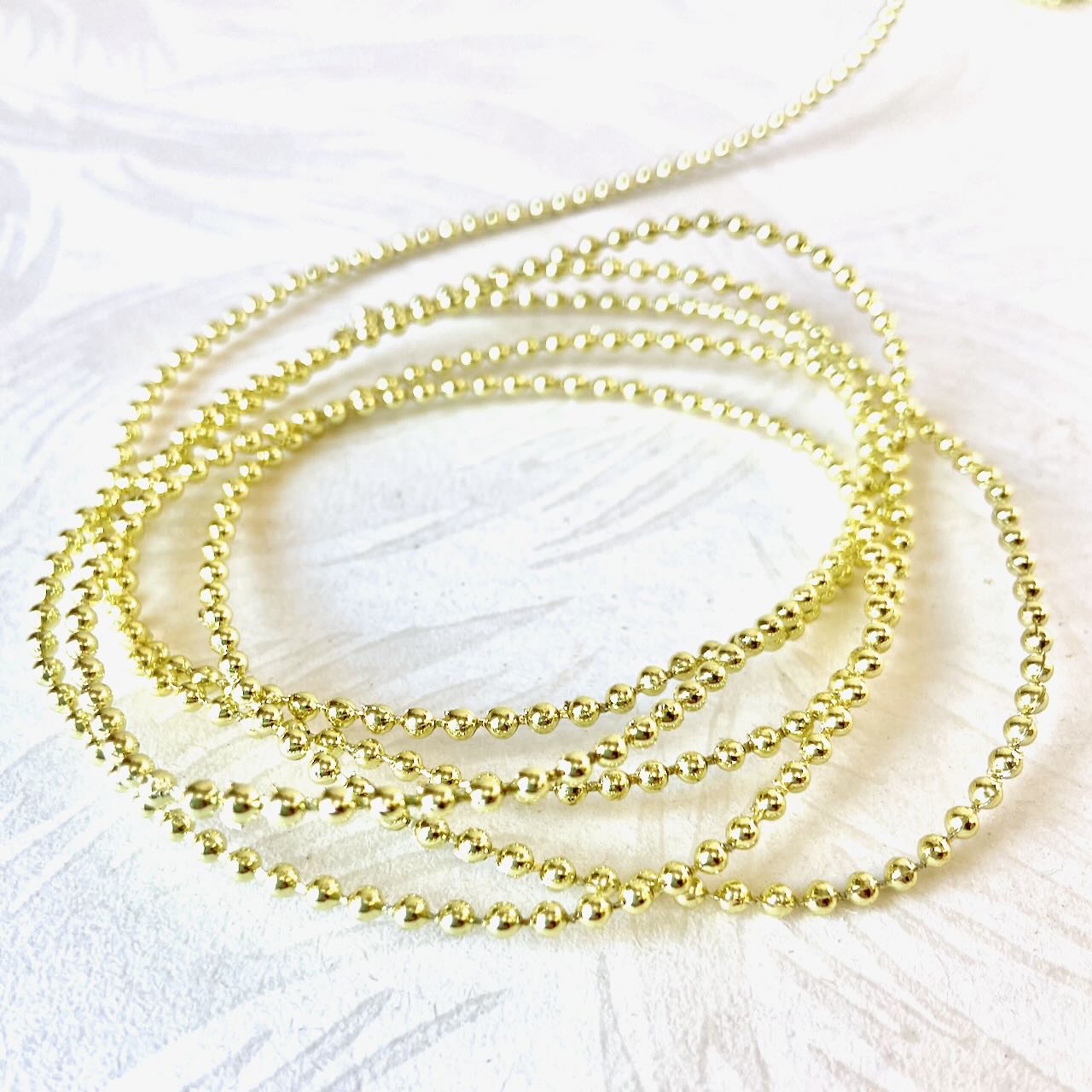 2.5mm Round Metallic Faux Pearls (200 yards) #10787