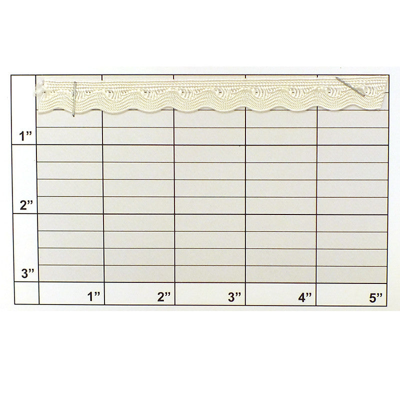 Ric Rac Piping w/ Tape 5/16" (Per Yard) White