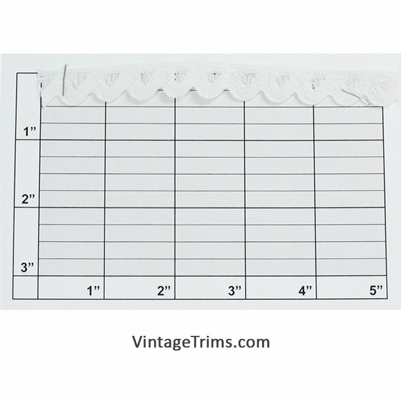 Rick Rack Piping 1/2" (Per Yard) White