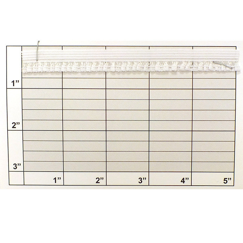 Pleated Elastic 1/2" (Per Yard) White