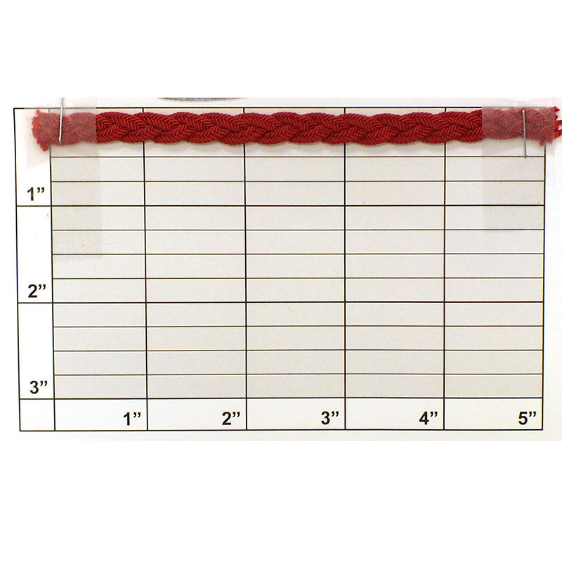 Wavy Line Braid 5/16" (Per Yard) Bright Red