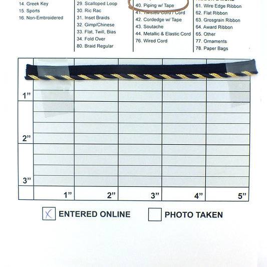 Metallic Piping w/ Lip 1/8" - 2 Colorways