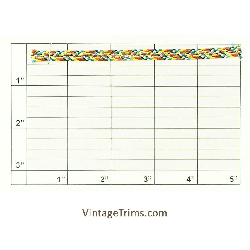 Multicolor Flat Braid 1/4"