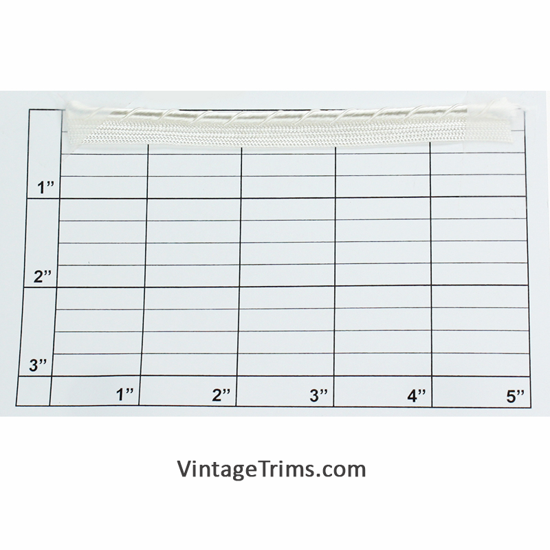 Piping w/Tape 7/16" (Per Yard) White