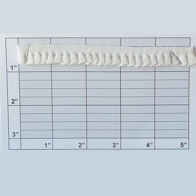 White Ruffled Elastic 1/2"