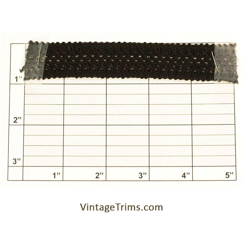 Braid 1" (Per Yard) Black