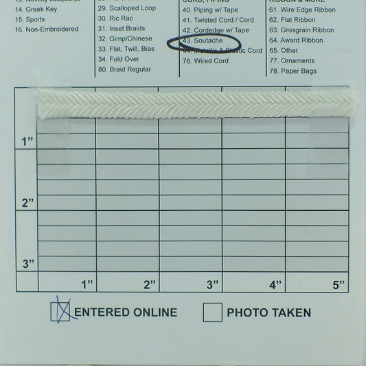 Soutache 3/8" (Per Yard) 2 Colors