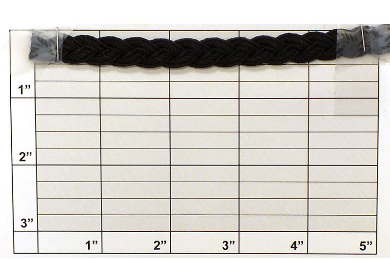 Braided Chain Stitch Trim 7/16" Black