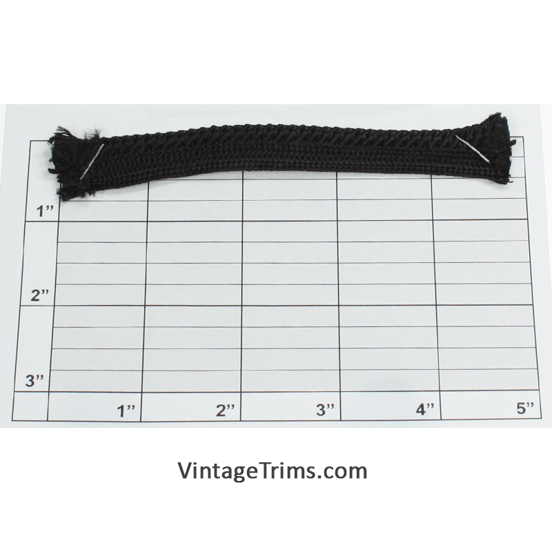 Cordedge w/Tape 1/2" (Per Yard) Black