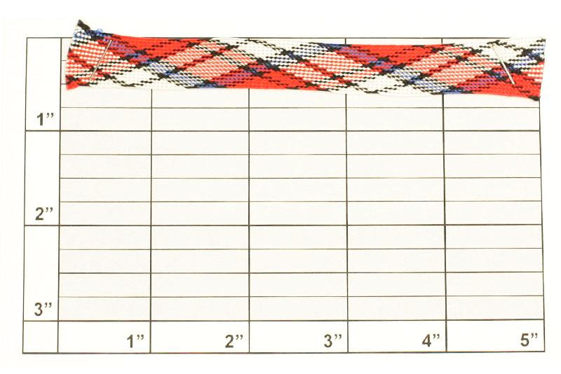 Multicolor Diagonal Weave Flat Braid 1/2" (Per Yard) 2 Colors
