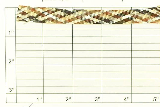 Multicolor Diagonal Weave Flat Braid 1/2" (Per Yard) 2 Colors