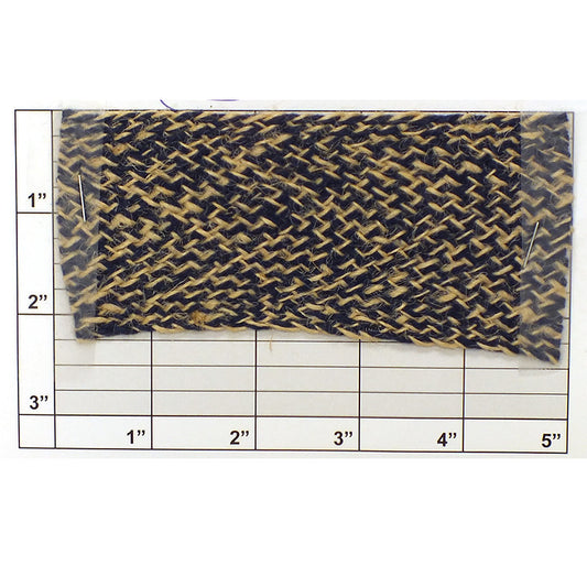 Jute Braid 2-1/4" (Per Yard) Jute/Navy