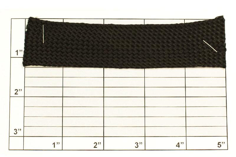 Flat Braid 1-1/4" (Per Yard) Black