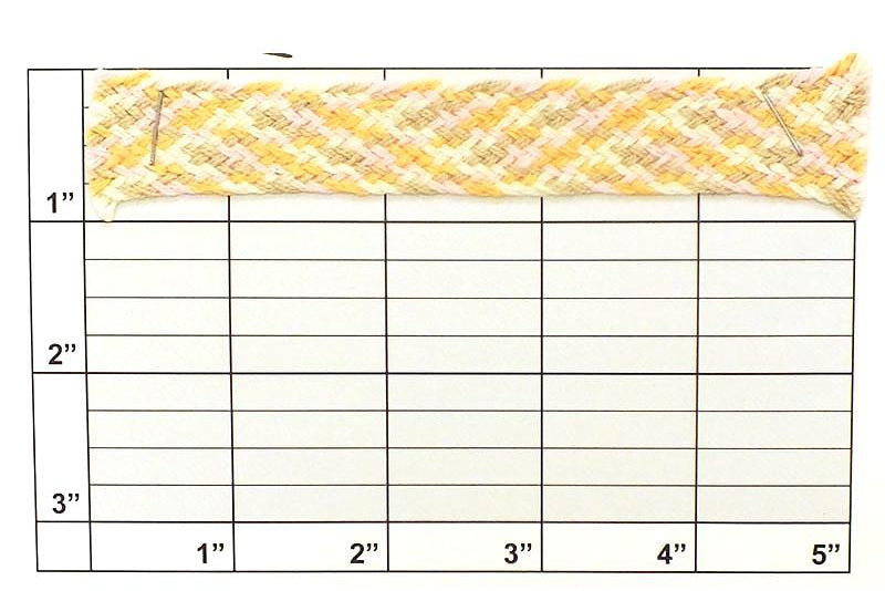 Diagonal Weave Braid 3/4" - Peach/Pink/Natural/Beige
