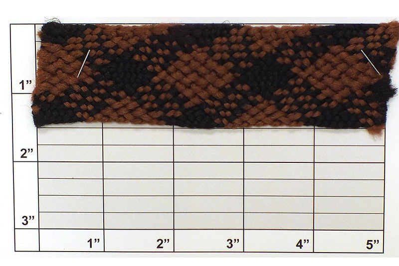 Checkered Design Braid 1-1/2" (Per Yard) 2 Colors