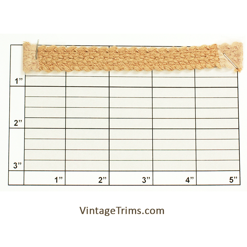Scallop Edge Braid 5/8" (Per Yard) Light Tan