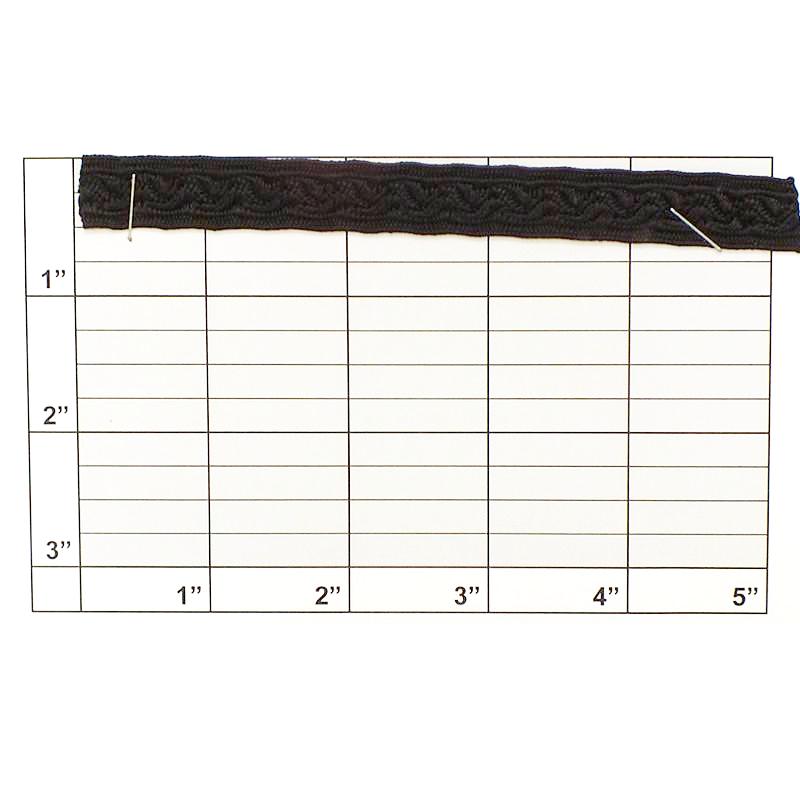 Wavy Line Braid 1/2" (Per Yard) 2 Colors