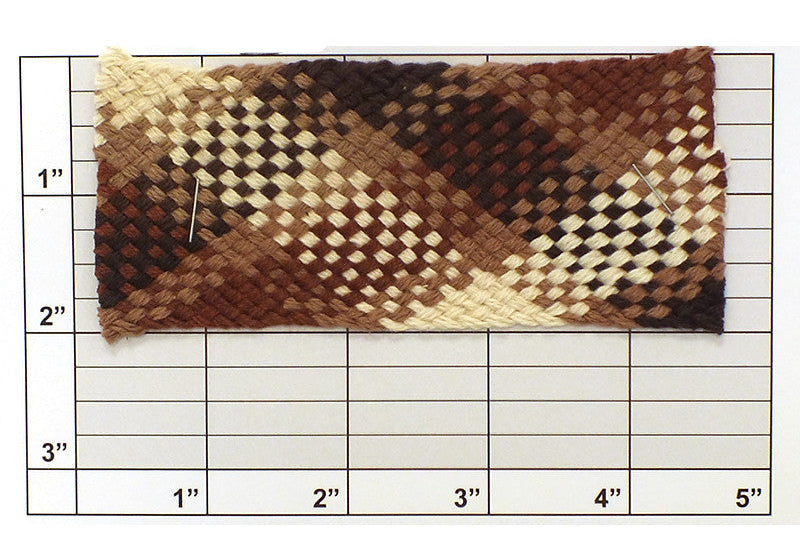 Chunky Retro Cotton Diagonal Weave Flat Braid 1-7/8" 2 Colorways
