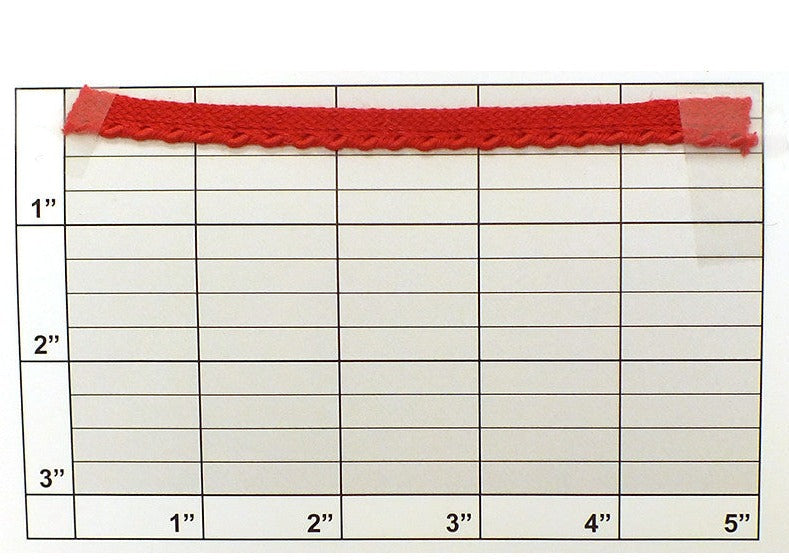 Zig Zag Edged Piping  1/8"  Red