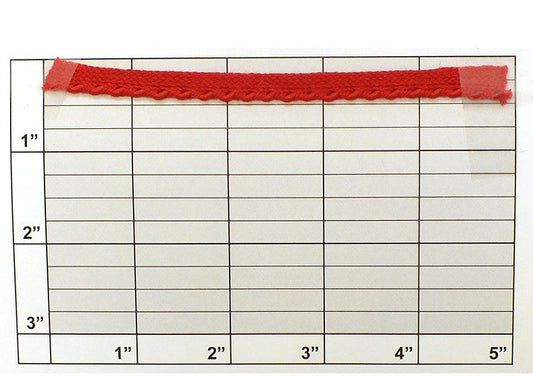 Zig Zag Edged Piping  1/8"  Red