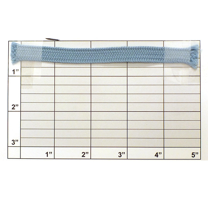 Colored Flat Braid 3/8" (Per Yard) Wedgewood Blue