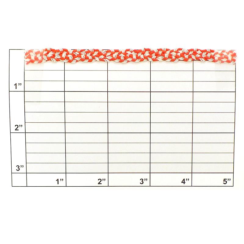 Wavy Line Braid 3/8" (Per Yard) Tomato/White