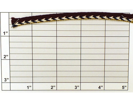 Metallic Gold on Maroon Piping  1/8"