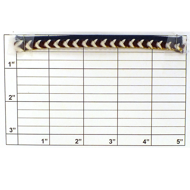 Chainstitch Piping w/ Lip 1/4" (Per Yard) Metallic Gold/Maroon/White/Blue